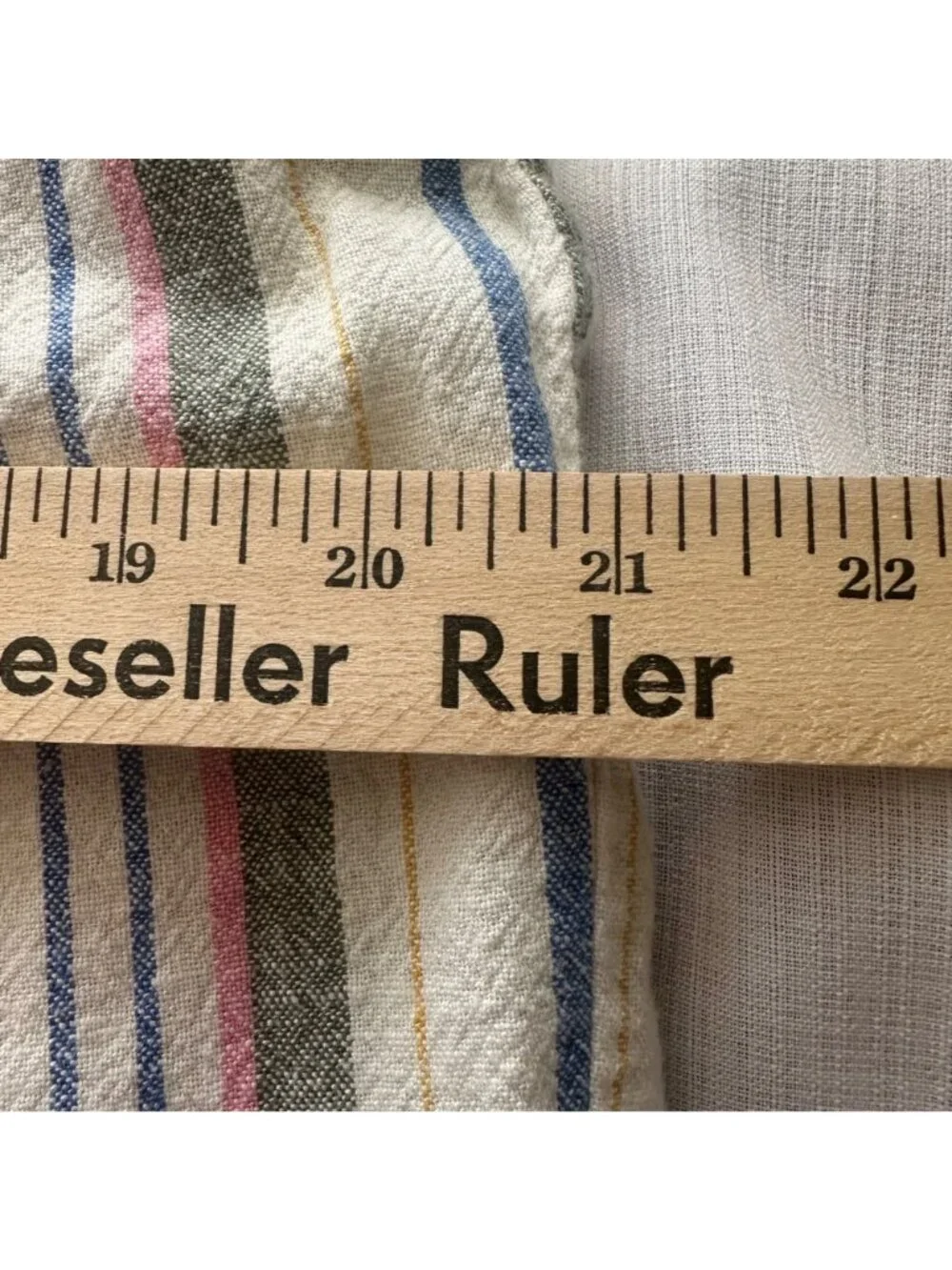 Old Navy Womens Striped Linen Blend Lounge Pants Large Red Blue White Resort - Picture 9 of 12